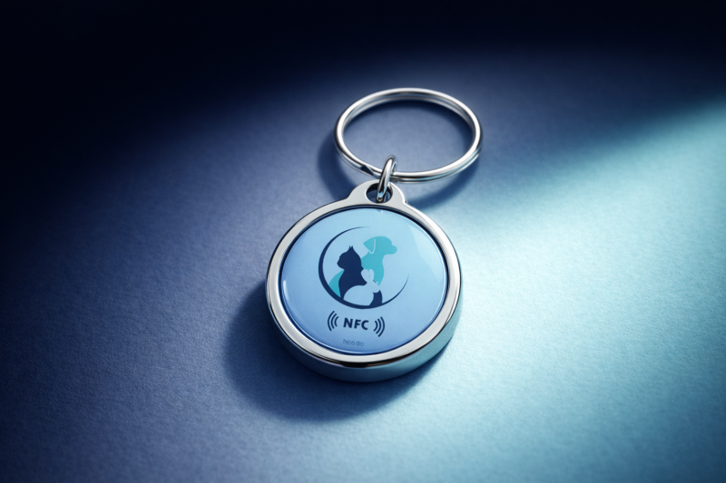 Blue NFC Pet Tag